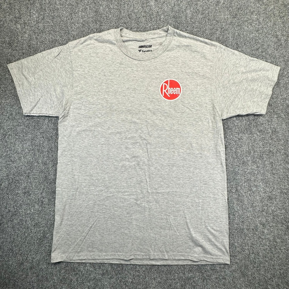 Fanatics NASCAR Austin‎ Dillon Rheem T-Shirt Mens Large Gray Graphic Tee